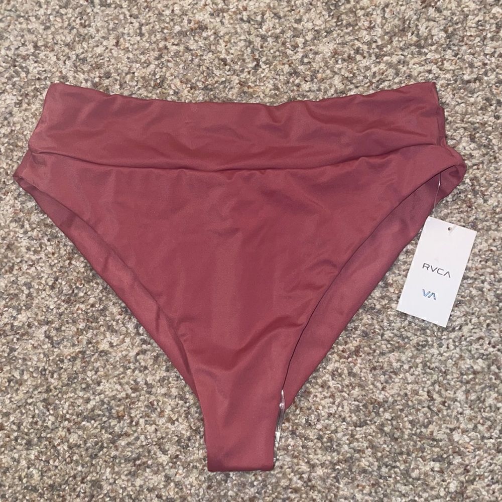 RVCA Solid High Rise Bikini Bottom Size S - Picture 3 of 11